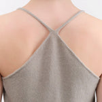 Evam Eva Apparel Womens Blouses Cashmere Camisole in Beige