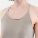 Evam Eva Apparel Womens Blouses Cashmere Camisole in Beige