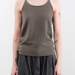 Evam Eva Apparel Womens Blouses Cashmere Camisole in Khaki