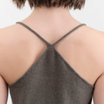 Evam Eva Apparel Womens Blouses Cashmere Camisole in Khaki