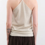 Evam Eva Apparel Womens Blouses Cashmere Camisole in Kinari
