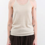 Evam Eva Apparel Womens Blouses Cashmere Camisole in Kinari