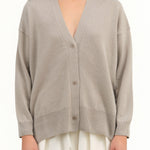 Cashmere Cardigan by Evam Eva in Beige