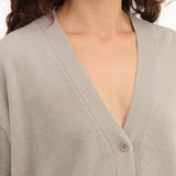 Beige Cashmere Cardigan by Evam Eva