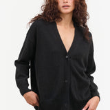 Evam Eva Cashmere Cardigan in Sumi