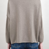 Brown Mocha  tan evam eva cashmere turtle neck pullover sweater