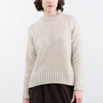 Evam Eva Apparel Womens Sweaters Cashmere Pullover in Ivory