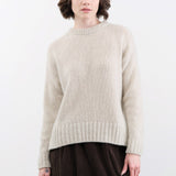 Evam Eva Apparel Womens Sweaters Cashmere Pullover in Ivory