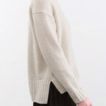 Evam Eva Apparel Womens Sweaters Cashmere Pullover in Ivory