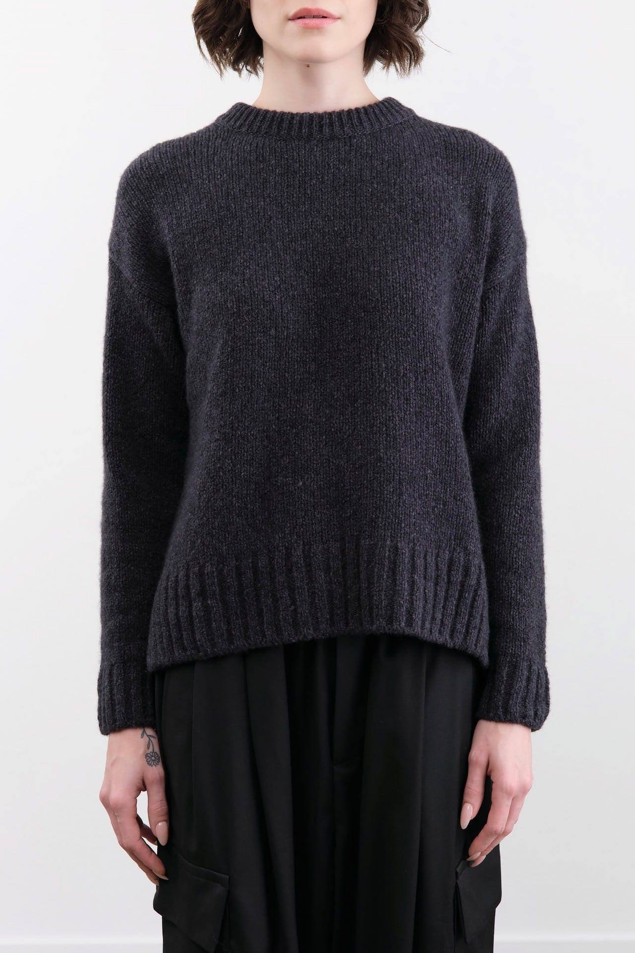 Evam Eva Apparel Womens Sweaters Cashmere Pullover in North Sea