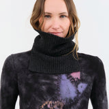 Evam Eva Accessories Scarves Cashmere Rib Snood in Charcoal Charcoal