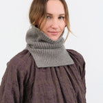 Evam Eva Accessories Scarves Cashmere Rib Snood in Mocha Mocha