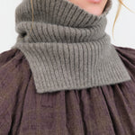 Evam Eva Accessories Scarves Cashmere Rib Snood in Mocha Mocha