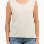 Cashmere Sleeveless by Evam Eva in Beige