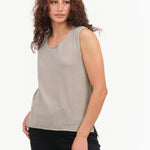 Evam Eva Cashmere Sleeveless in Kinari