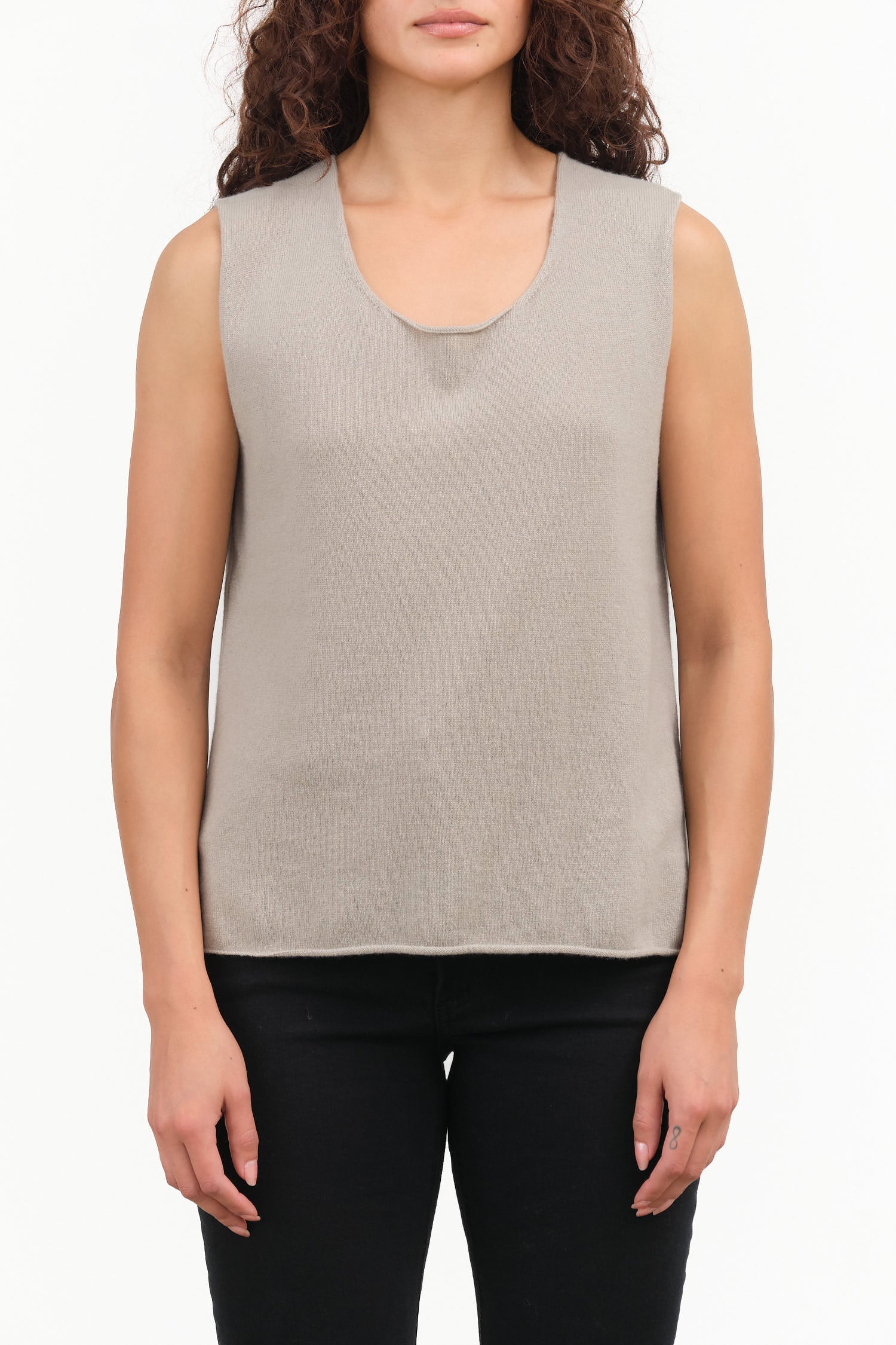 Cashmere Sleeveless by Evam Eva in Kinari