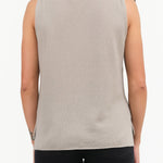 Kinari Grey Cashmere Sleeveless Layering Tank Top by Evam Eva Designer Japanese Brand 