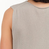 Evam Eva Designer Japanese Brand  Kinari Grey Cashmere Sleeveless Layering Tank Top