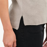 Cashmere Sleeveless Layering Tank Top in Kinari Grey by Evam Eva Designer Japanese Brand 