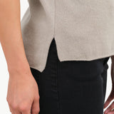 Cashmere Sleeveless Layering Tank Top in Kinari Grey by Evam Eva Designer Japanese Brand 