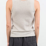 Evam Eva Apparel Womens Blouses Cashmere Sleeveless in Light Gray