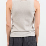 Evam Eva Apparel Womens Blouses Cashmere Sleeveless in Light Gray