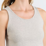 Evam Eva Apparel Womens Blouses Cashmere Sleeveless in Light Gray