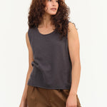 Evam Eva Cashmere Sleeveless in Stone Gray