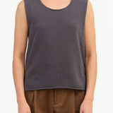 Cashmere Sleeveless by Evam Eva in Stone Gray