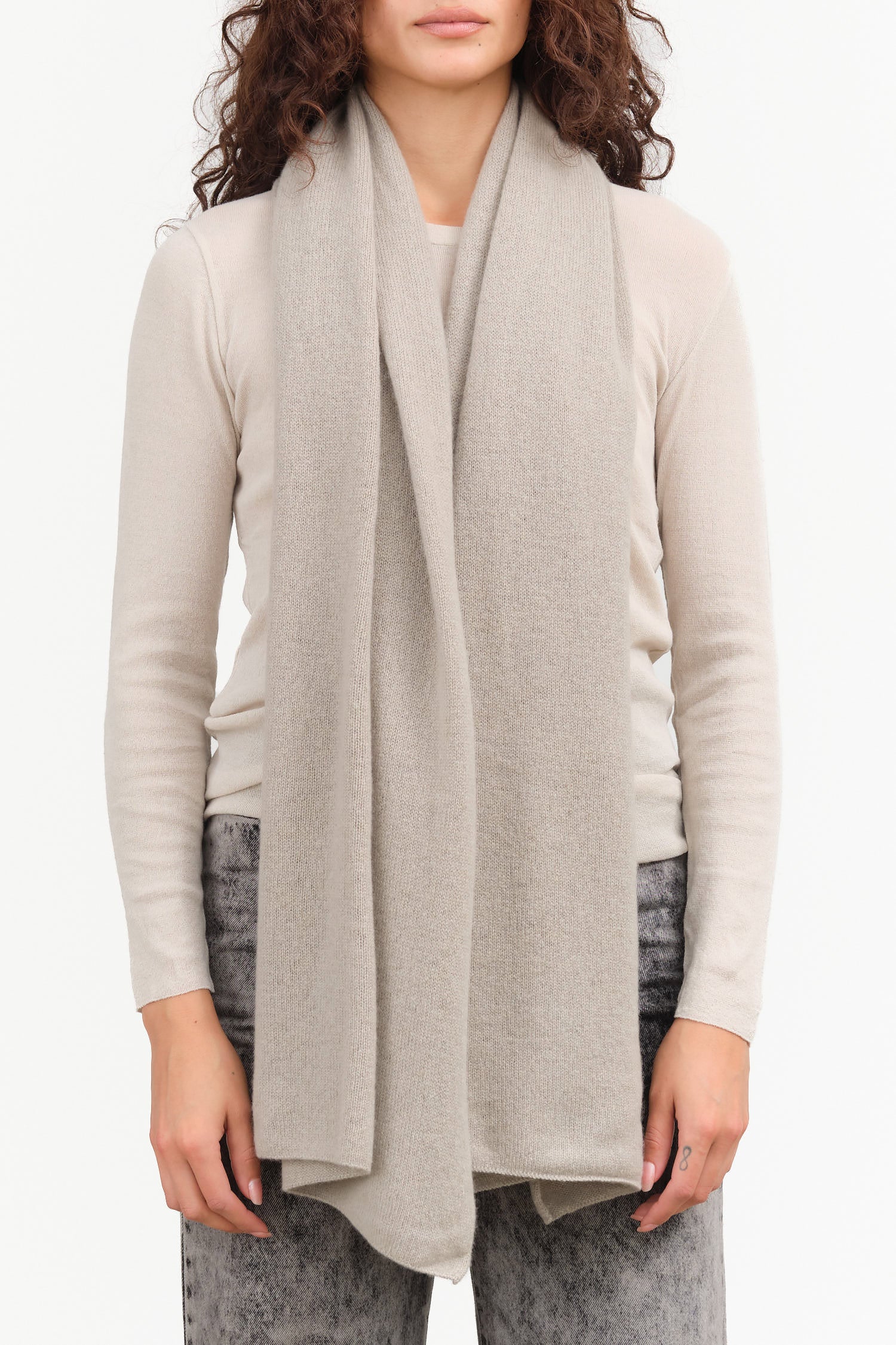 Cashmere Stole by Evam Eva in Beige