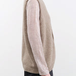 Evam Eva Apparel Womens Sweaters Cashmere Vest in Mocha