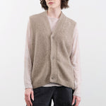 Evam Eva Apparel Womens Sweaters Cashmere Vest in Mocha