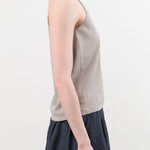 Evam Eva Apparel Womens Blouses Cotton Camisole in Grege