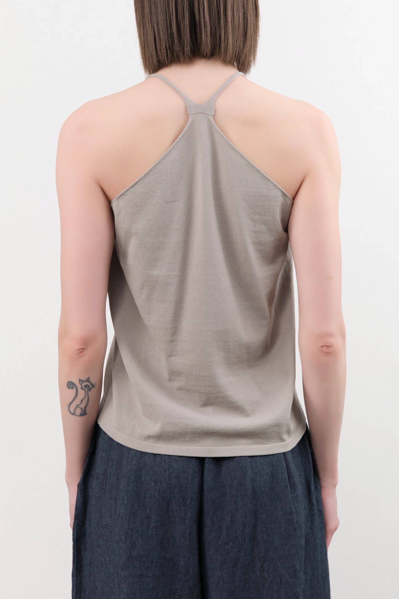 Evam Eva Apparel Womens Blouses Cotton Camisole in Grege