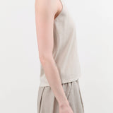 Evam Eva Apparel Womens Blouses Cotton Camisole in Ivory