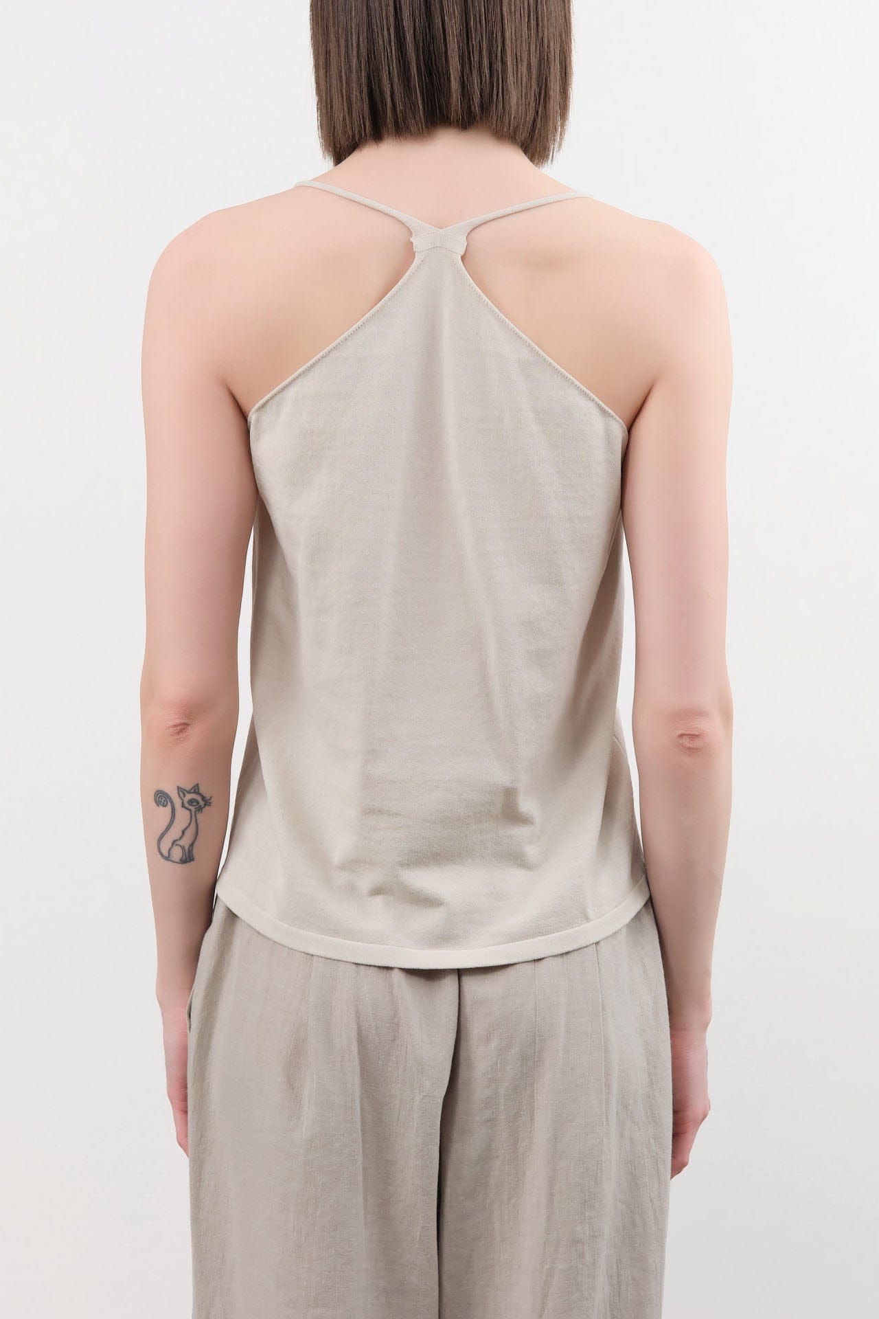 Evam Eva Apparel Womens Blouses Cotton Camisole in Ivory