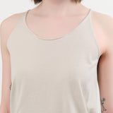 Evam Eva Apparel Womens Blouses Cotton Camisole in Ivory