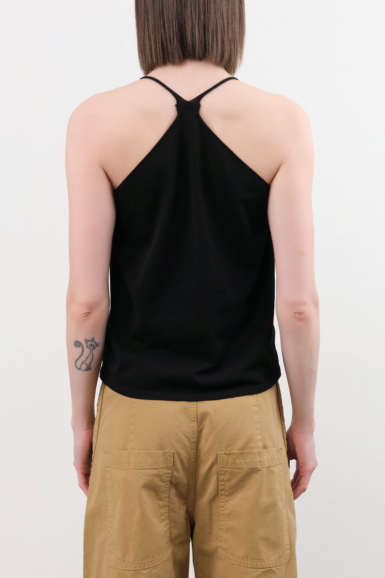 Evam Eva Apparel Womens Blouses Cotton Camisole in Sumi