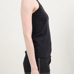 Side of Cotton Cashmere Camisole in Black