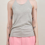 Front of Cotton Cashmere Camisole in Gray