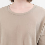 Evam Eva Apparel Womens Blouses Cotton Half Sleeve Pullover in Beige