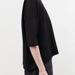 Evam Eva Apparel Womens Blouses Cotton Half Sleeve Pullover in Black