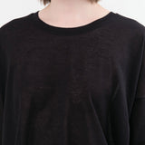 Evam Eva Apparel Womens Blouses Cotton Half Sleeve Pullover in Black
