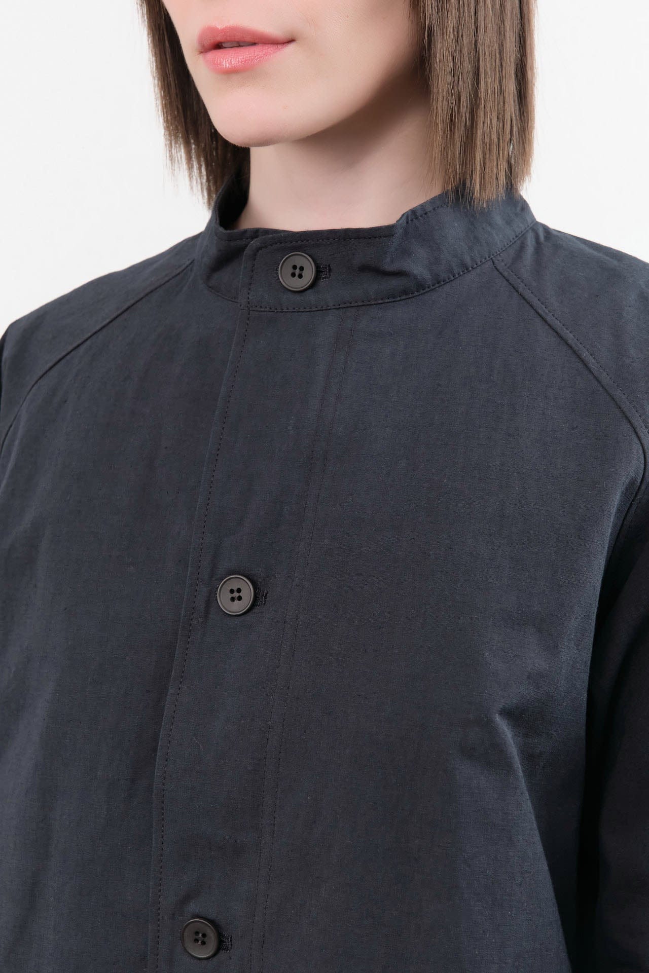 Evam Eva Apparel Womens Outerwear Cotton Hemp Raglan Jacket Stone Gray / One Size