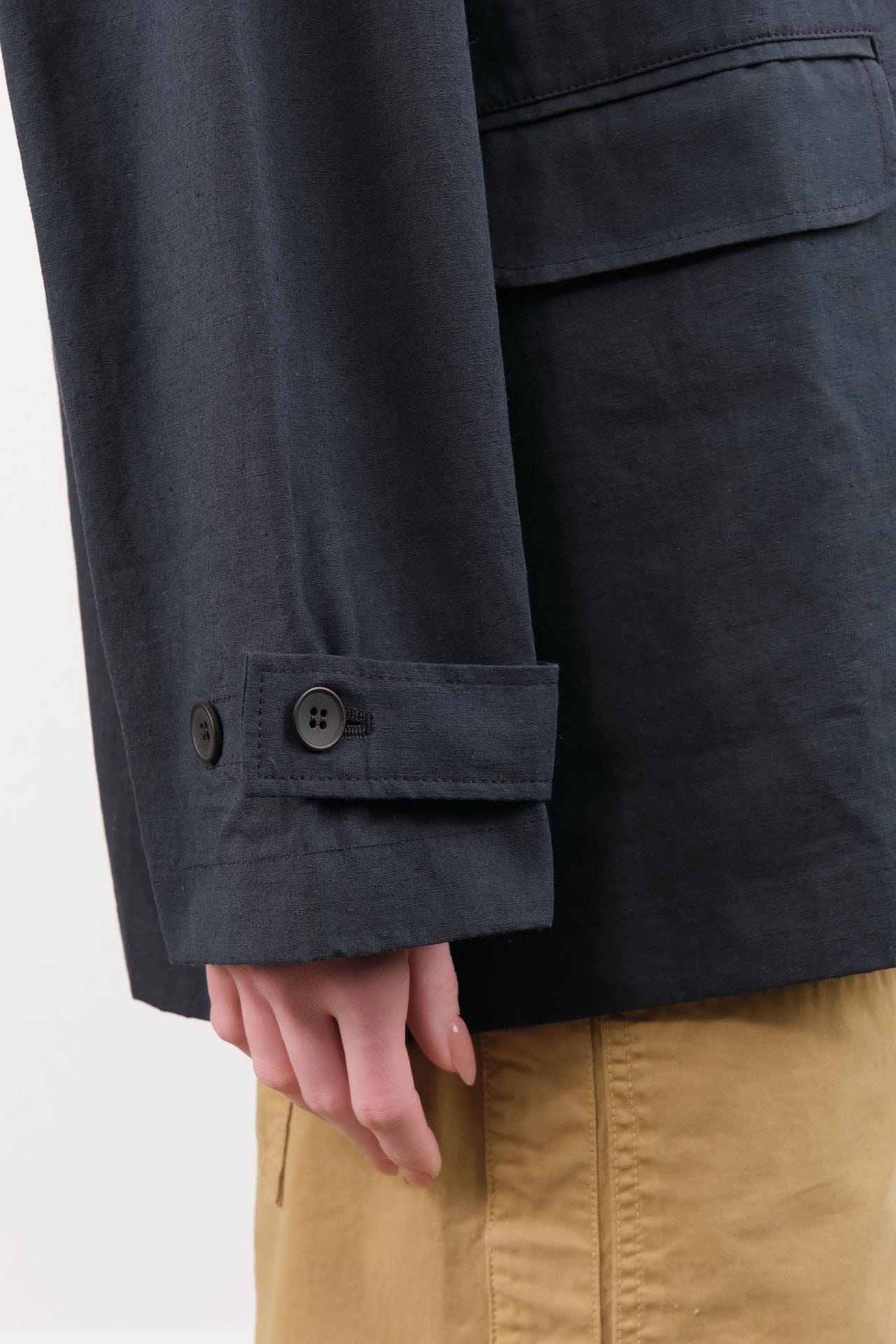 Evam Eva Apparel Womens Outerwear Cotton Hemp Raglan Jacket Stone Gray / One Size