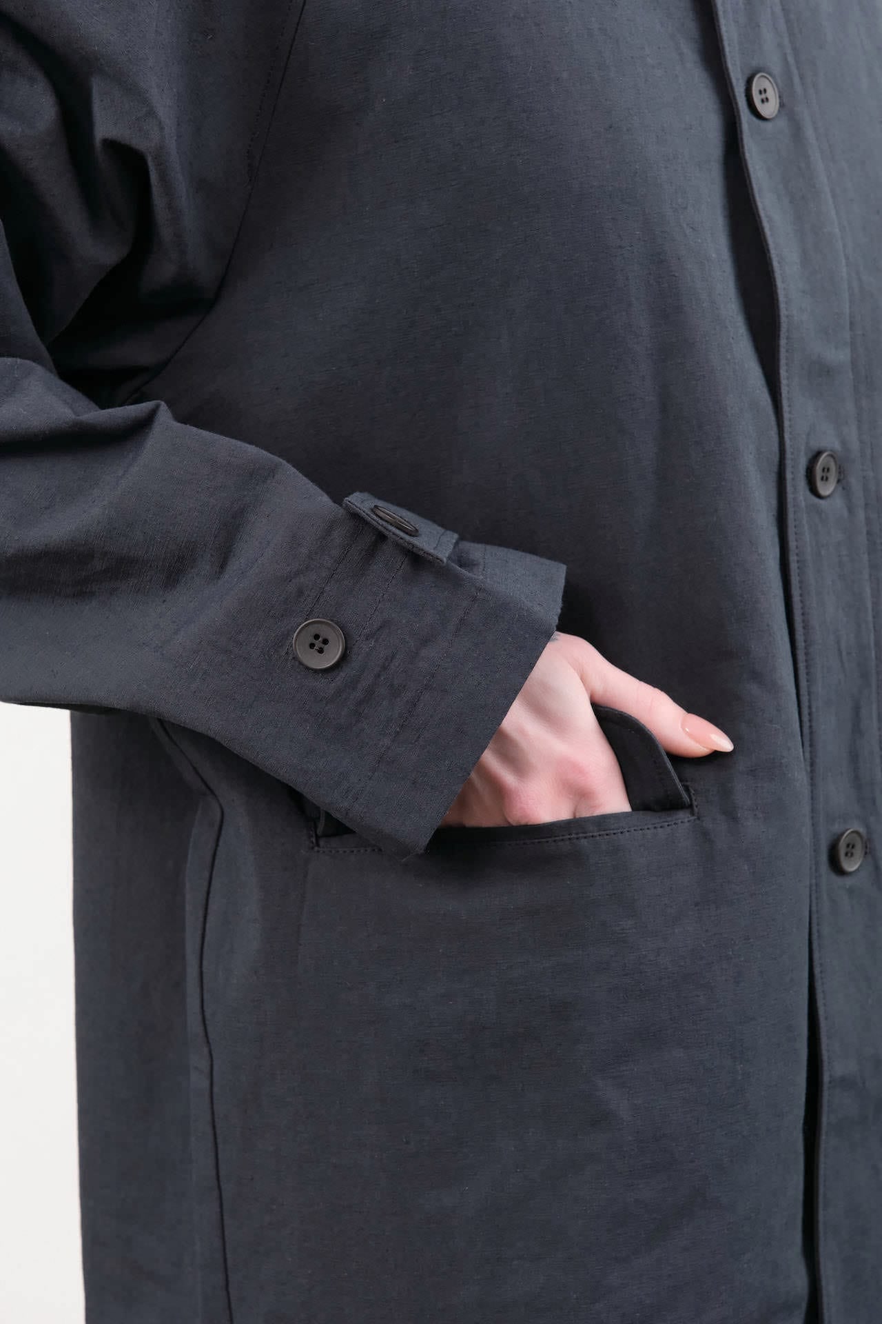 Evam Eva Apparel Womens Outerwear Cotton Hemp Raglan Jacket Stone Gray / One Size