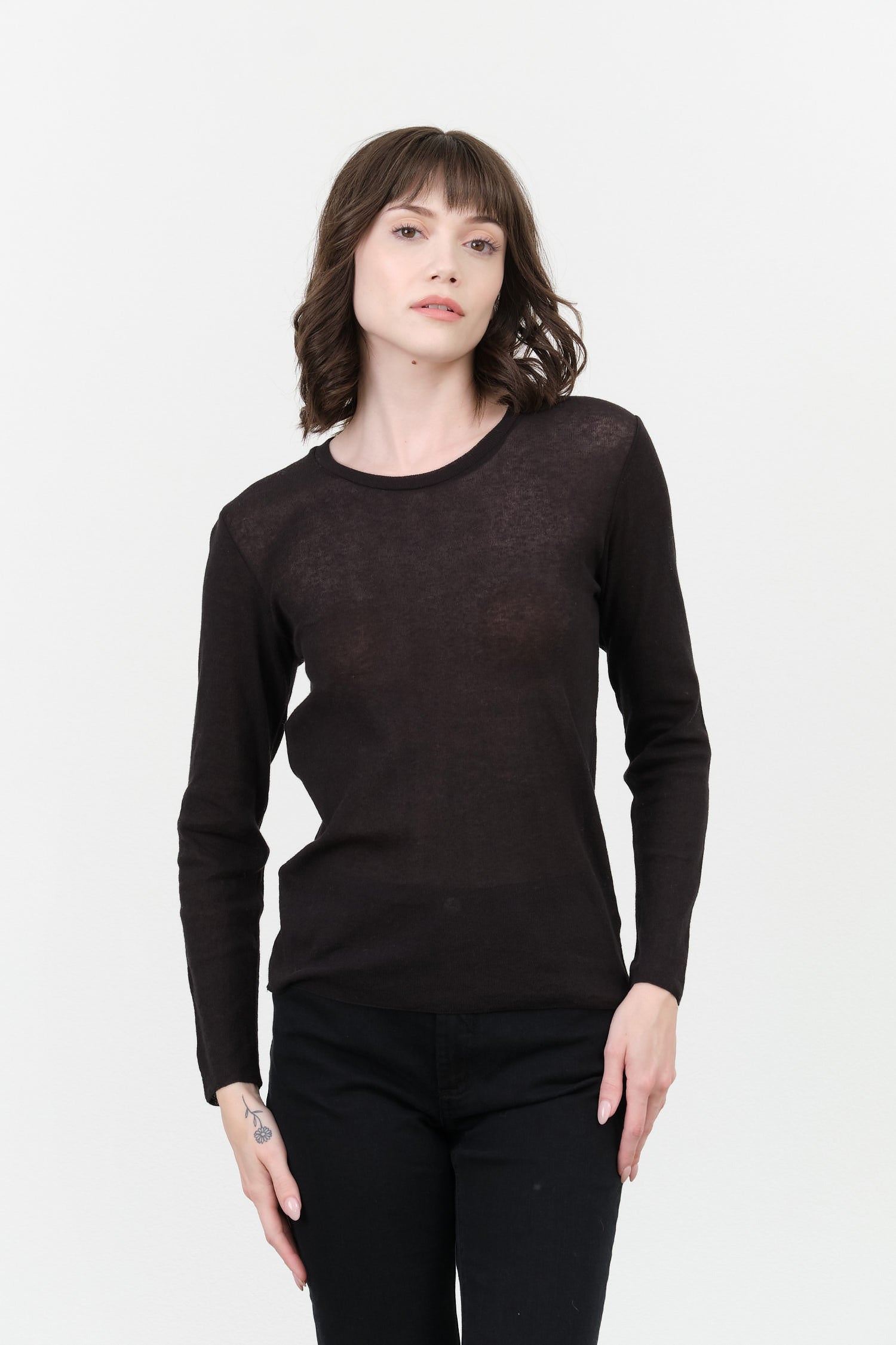 Evam Eva Cotton Pullover in Sumi