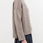 Evam Eva Apparel Womens Sweaters Cotton Slub Pullover in Grege