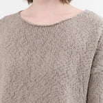 Evam Eva Apparel Womens Sweaters Cotton Slub Pullover in Grege