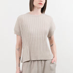 Evam Eva Apparel Womens Sweaters Cotton Vest in Antique White